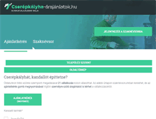 Tablet Screenshot of cserepkalyha-arajanlatok.hu